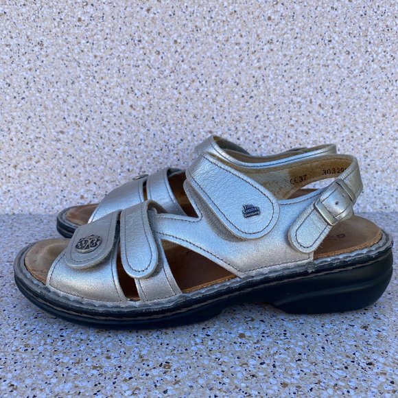 FINN COMFORT Strap Sandals Sling Back Leather Comfort Size 37 - Picture 16 of 16